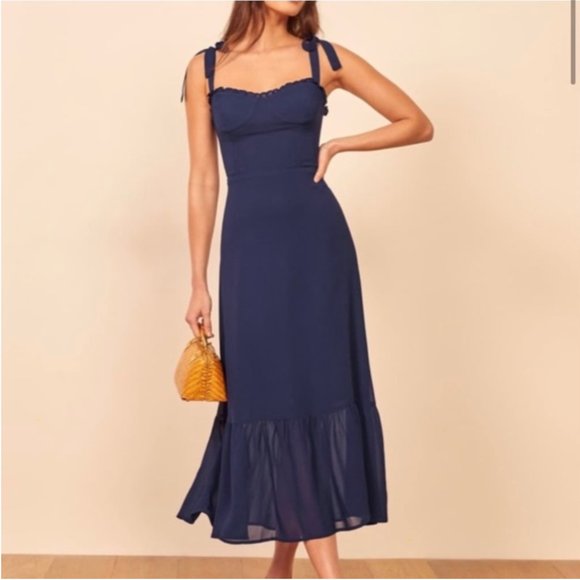 Reformation Nikita Dress - Dark Blue - Picture 3 of 5